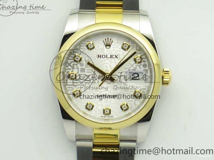 1:1 Diam 36mm SA3135 On YG SS Datejust V2 116234 Dial White Best Oyster DJF Com Bracelet Edition 0313